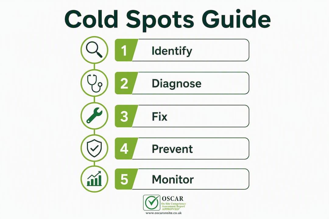 Infographic outlining cold spots identification and solutions