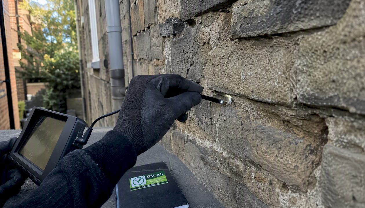 Borescope inspection of UK house cavity wall