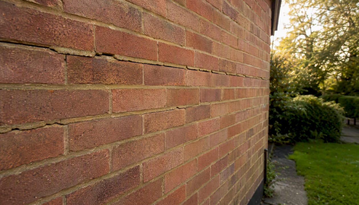 Horizontal cracks on brick mortar joints