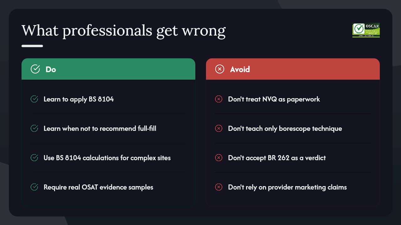What professionals get wrong about this training — overview diagram